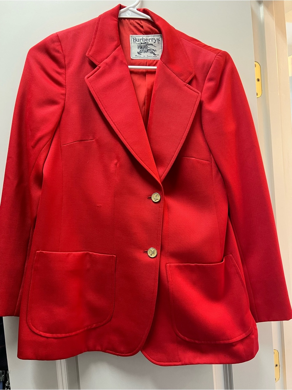 Burberrys vintage Red Wool Blazer